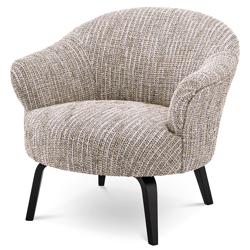 Кресло Eichholtz Chair Moretti Бежево-серый Черный Бежево-серый Черный Кресло Eichholtz Chair Moretti Бежево-серый Черный Бежево-серый Черный в Костроме | Loft Concept