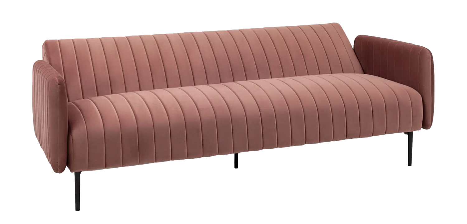 Диван Dilis пыльно-розовый велюр - фото №1