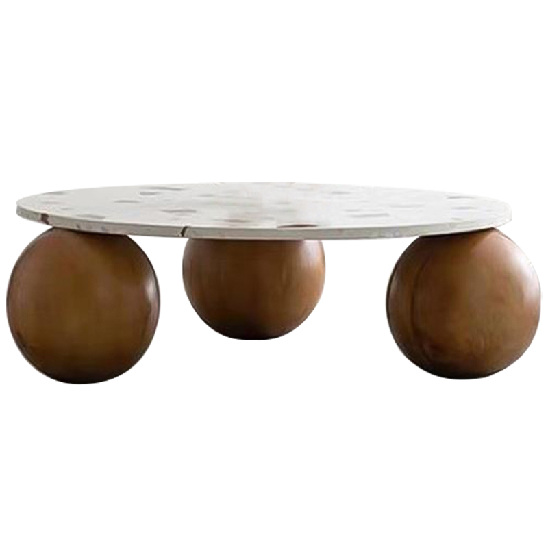 Кофейный стол Oliver Wooden Forms Coffee Table Коричневый Белый Кофейный стол Oliver Wooden Forms Coffee Table Коричневый Белый в Костроме | Loft Concept