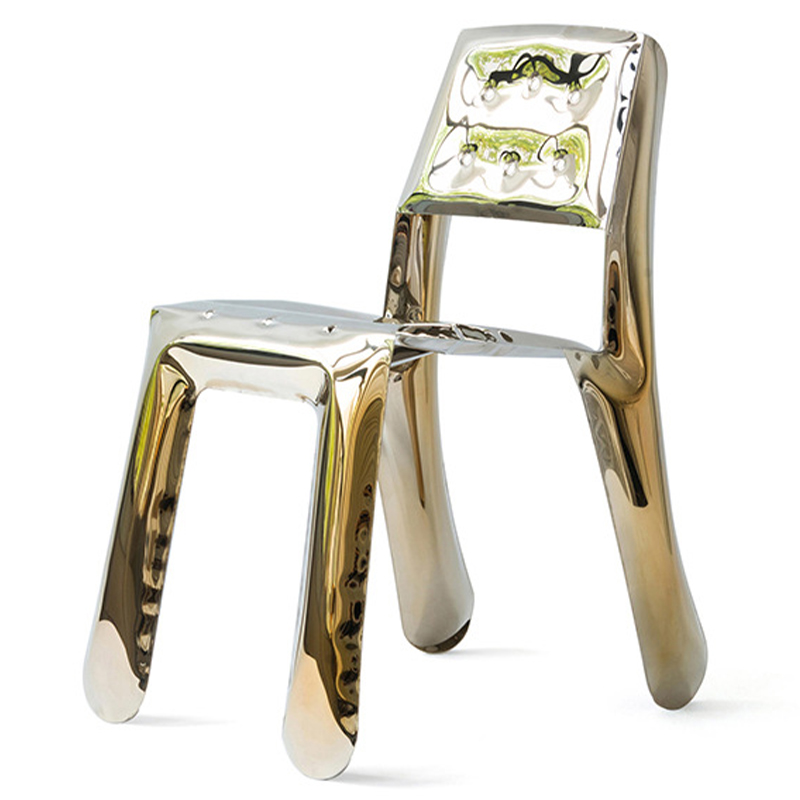 Стул Chippensteel 0.5 Polished Gold Glossy Color Carbon Steel Seating by Zieta Глянцевое золото Стул Chippensteel 0.5 Polished Gold Glossy Color Carbon Steel Seating by Zieta Глянцевое золото в Костроме | Loft Concept
