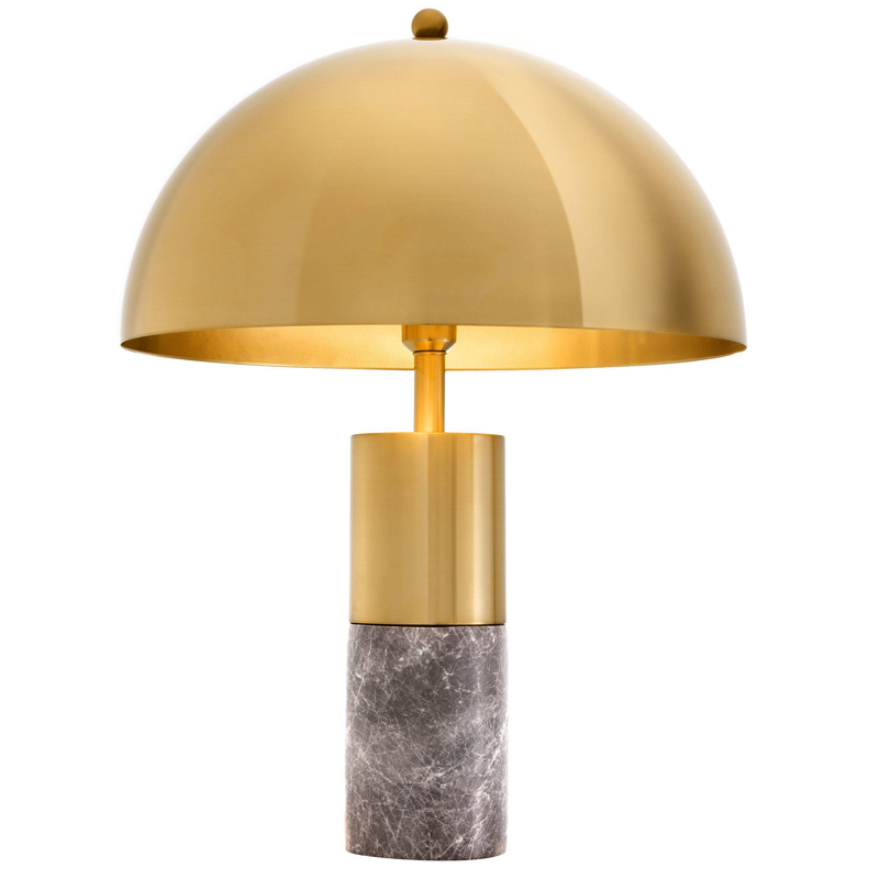 Настольная лампа Eichholtz Table Lamp Flair brass Латунь Серый Настольная лампа Eichholtz Table Lamp Flair brass Латунь Серый в Костроме | Loft Concept