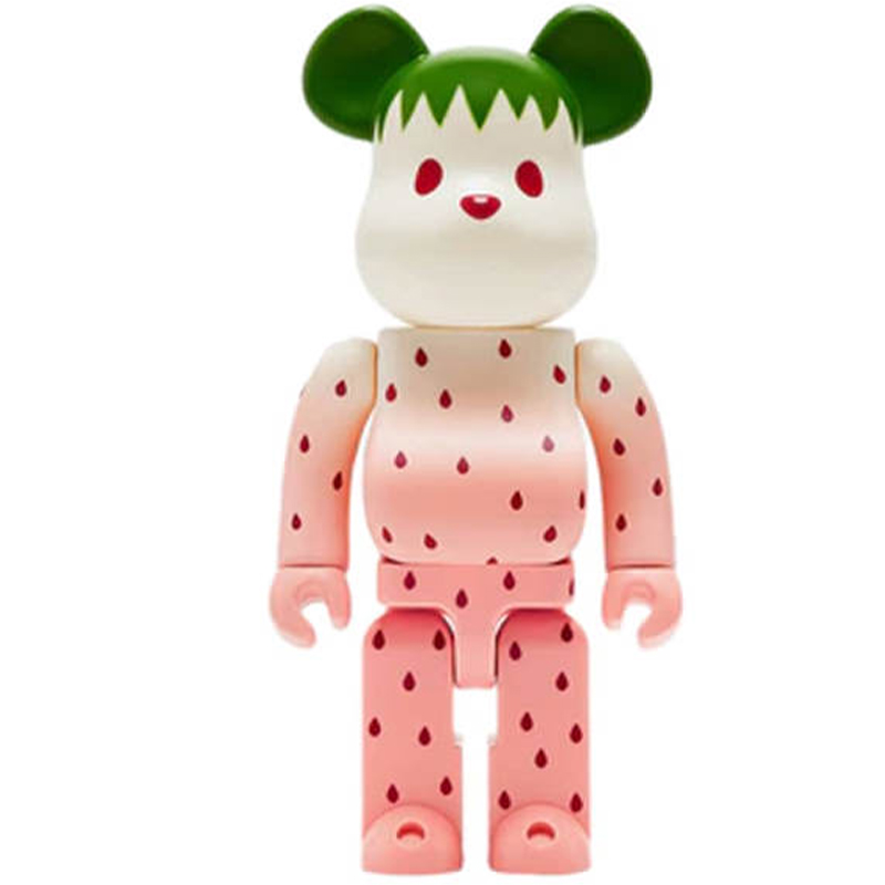 Статуэтка Bearbrick Strawberry Белый Розовый Зеленый Статуэтка Bearbrick Strawberry Белый Розовый Зеленый в Костроме | Loft Concept