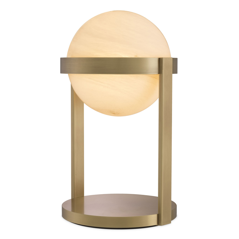 Настольная лампа Eichholtz Table Lamp Hayward brass Латунь Античная полированная Белое матовое стекло Настольная лампа Eichholtz Table Lamp Hayward brass Латунь Античная полированная Белое матовое стекло в Костроме | Loft Concept