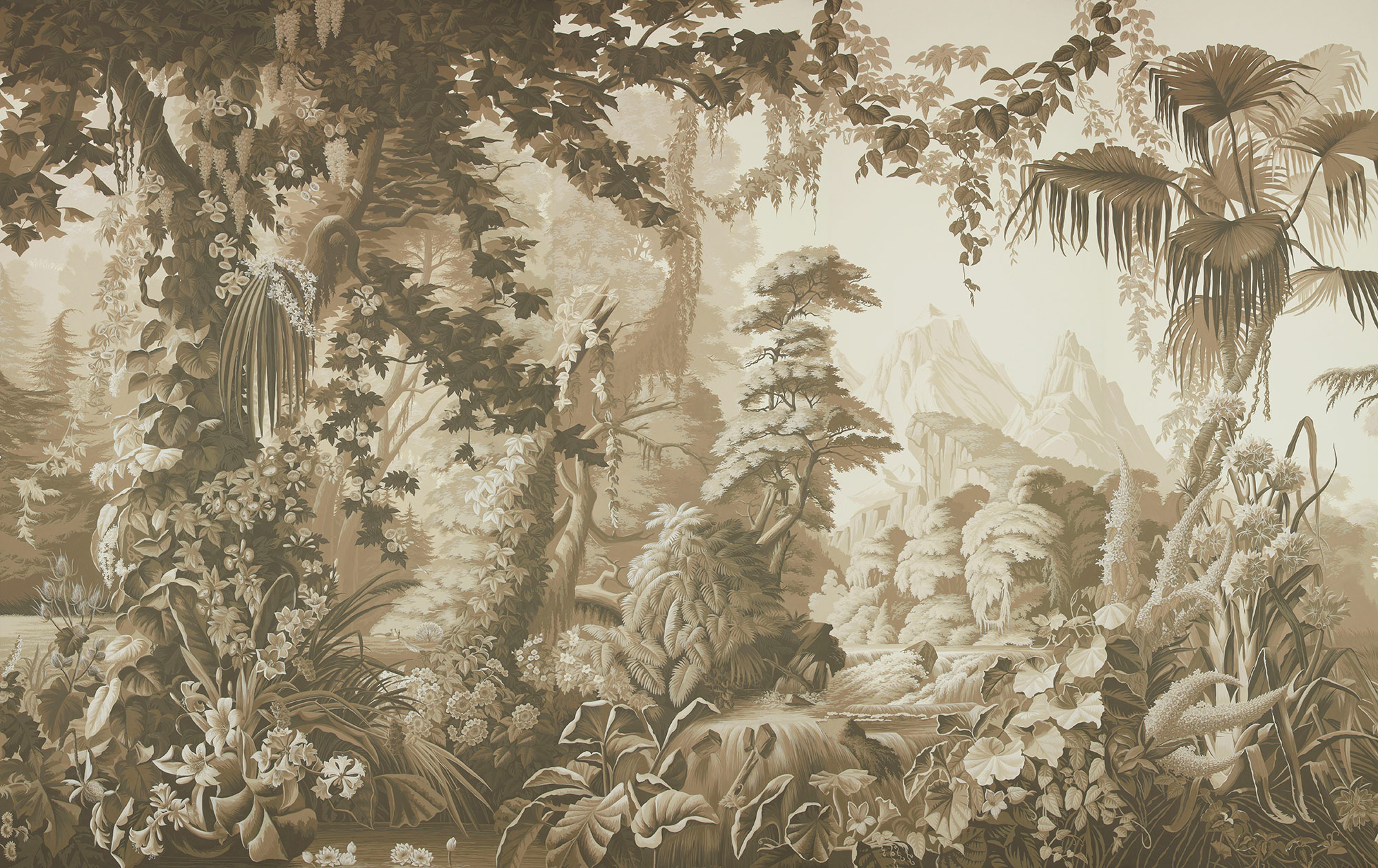 Обои ручная роспись L'Eden Sepia on scenic paper Обои ручная роспись L'Eden Sepia on scenic paper - постер Loft-Concept в Костроме