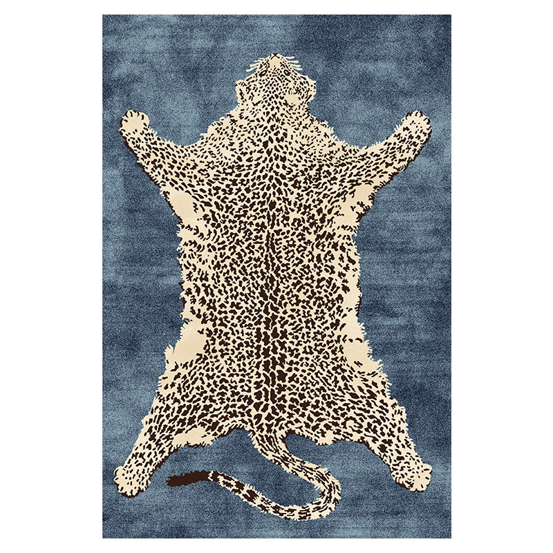Ковер Colored Beasts blue Черно-белый Синий Ковер Colored Beasts blue Черно-белый Синий в Костроме | Loft Concept