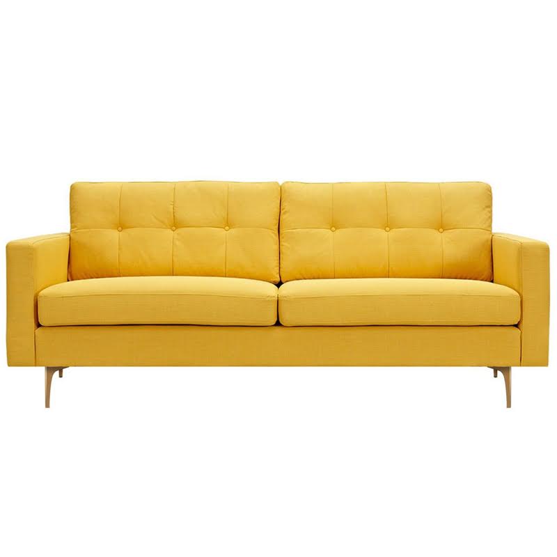 Диван Papaya Yellow Greta Sofa Диван желтая шерсть Желтый Диван Papaya Yellow Greta Sofa Диван желтая шерсть Желтый в Костроме | Loft Concept