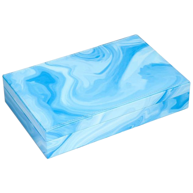 Шкатулка Marble Pattern Box blue Голубой Шкатулка Marble Pattern Box blue Голубой в Костроме | Loft Concept