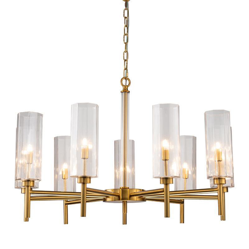 Люстра Claudine Chandelier 80 Латунь Прозрачный Люстра Claudine Chandelier 80 Латунь Прозрачный в Костроме | Loft Concept