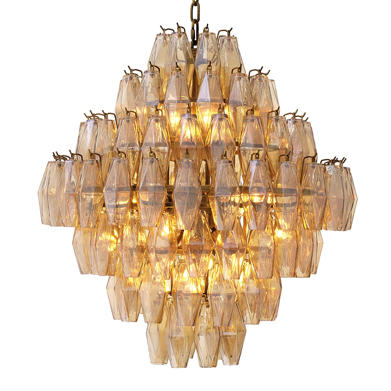 Люстра Eichholtz Chandelier Benini L Amber Янтарный Латунь Люстра Eichholtz Chandelier Benini L Amber Янтарный Латунь в Костроме | Loft Concept