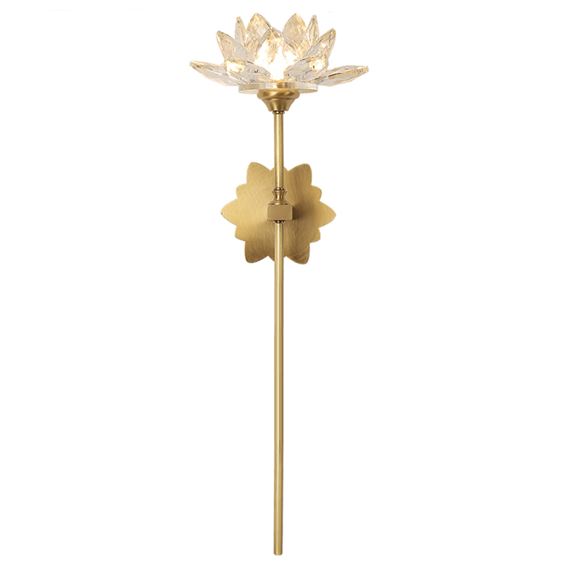Бра Хрустальный Цветок Лотоса Lotus flower Wall Clear Glass D Латунь Прозрачное Стекло Бра Хрустальный Цветок Лотоса Lotus flower Wall Clear Glass D Латунь Прозрачное Стекло в Костроме | Loft Concept