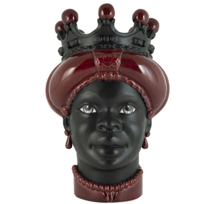 Ваза VASE MORO LADY CROWN DARK burgundy Бургундский красный Черный Ваза VASE MORO LADY CROWN DARK burgundy Бургундский красный Черный в Костроме | Loft Concept
