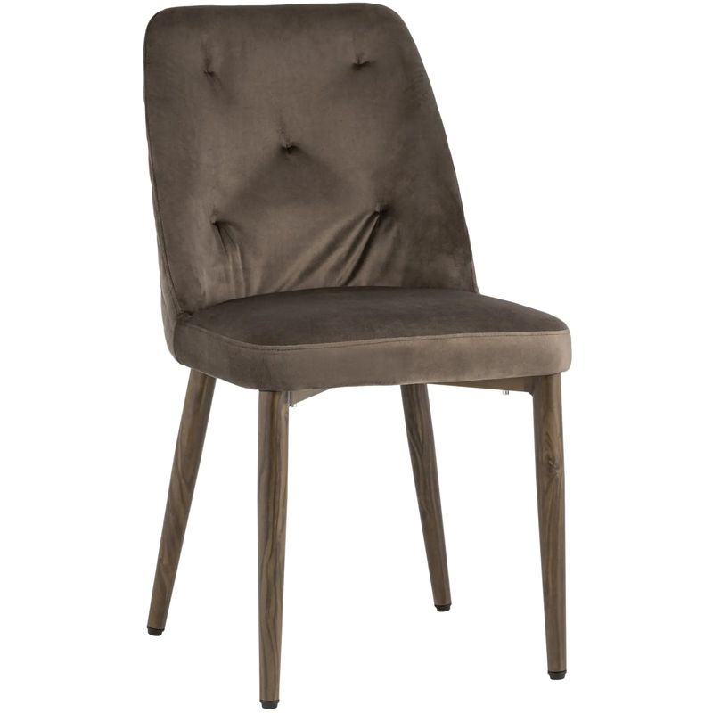 Стул Emma Chair Коричневый Велюр Коричневый Стул Emma Chair Коричневый Велюр Коричневый в Костроме | Loft Concept