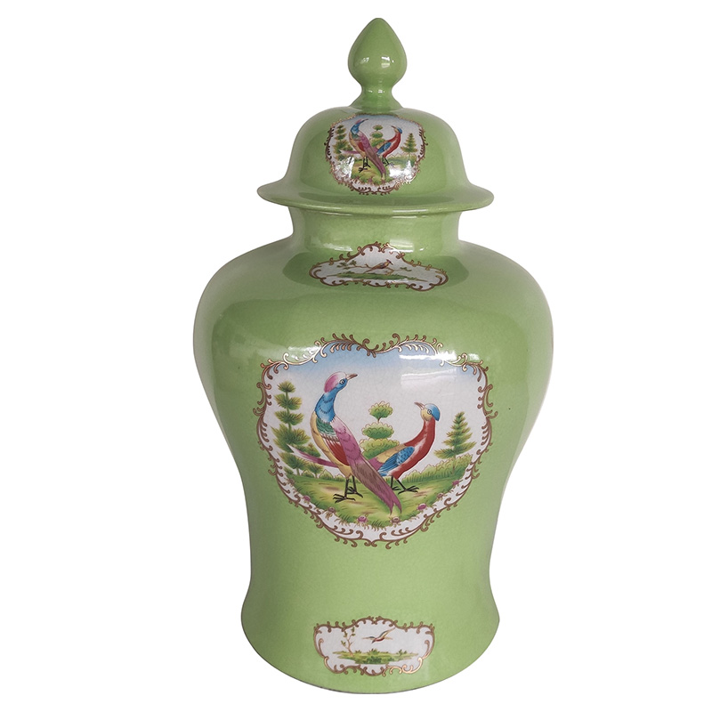 Ваза с крышкой Gabino Green Vase Прозрачный зеленый Мульти Ваза с крышкой Gabino Green Vase Прозрачный зеленый Мульти в Костроме | Loft Concept