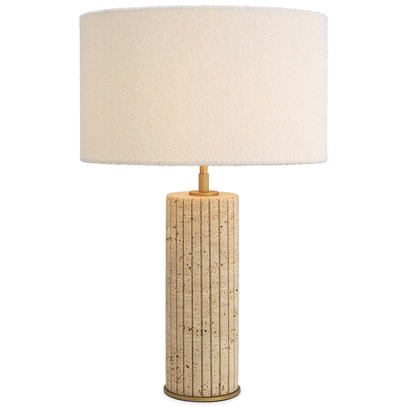 Настольная лампа Eichholtz Table Lamp Giova Round Белый Латунь Бежево-серый Настольная лампа Eichholtz Table Lamp Giova Round Белый Латунь Бежево-серый в Костроме | Loft Concept