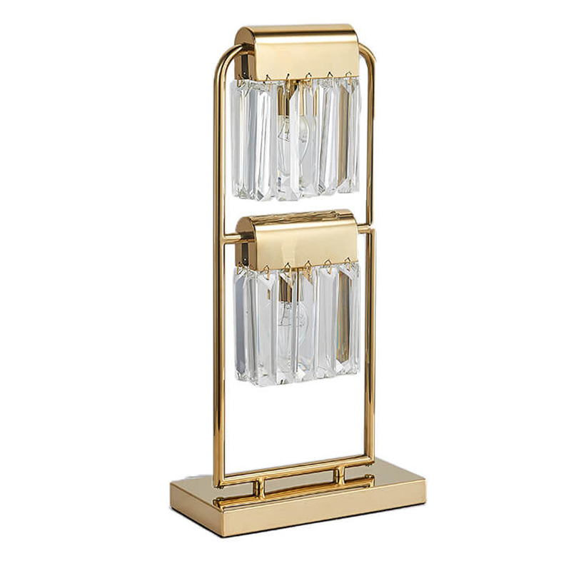 Настольная лампа Crystal Pendants gold 2 Глянцевое золото Прозрачное Стекло Настольная лампа Crystal Pendants gold 2 Глянцевое золото Прозрачное Стекло в Костроме | Loft Concept