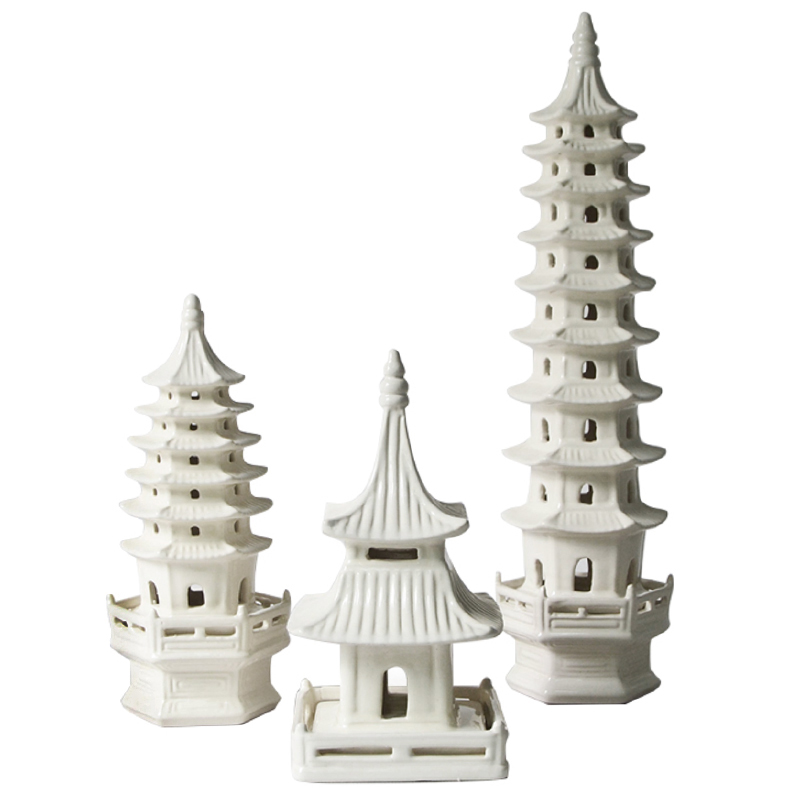Комплект из 3-х статуэток Japanese Pagoda Комплект из 3-х статуэток Japanese Pagoda в Костроме | Loft Concept