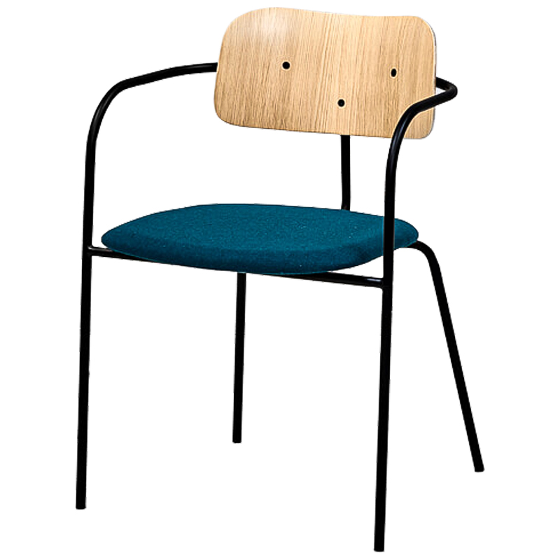 Стул Pilar Loft Stool blue Черный Морская синь Древесина Стул Pilar Loft Stool blue Черный Морская синь Древесина в Костроме | Loft Concept