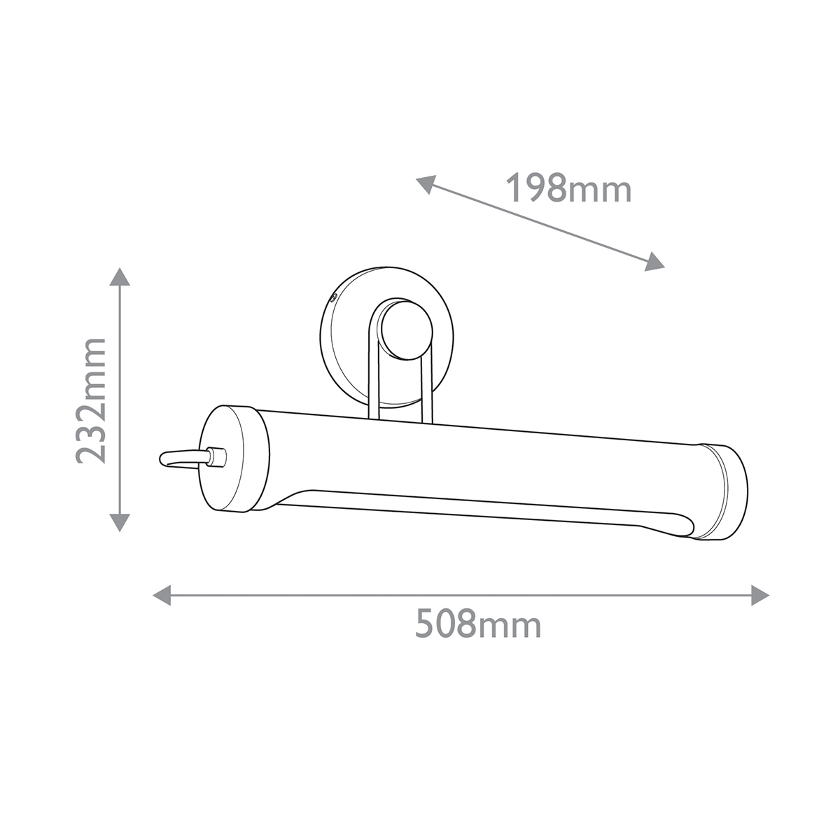 Светильник для картин цвета латунь с длинным цилиндрическим плафоном Alora в Костроме