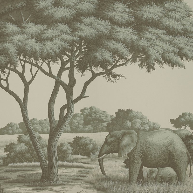 Обои ручная роспись African Savannah Crystal Grey on scenic paper Обои ручная роспись African Savannah Crystal Grey on scenic paper в Костроме | Loft Concept