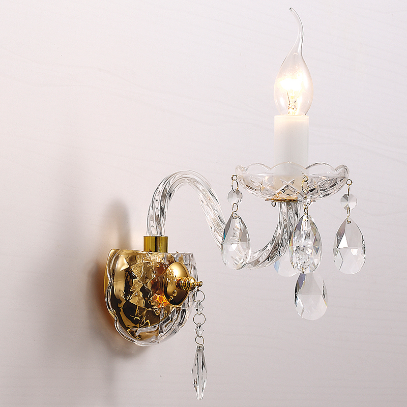 Бра Megane Sconce One Глянцевое золото Прозрачный Бра Megane Sconce One Глянцевое золото Прозрачный в Костроме | Loft Concept