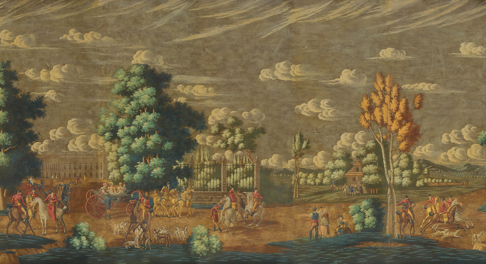 Обои ручная роспись La Chasse de Compiègne Jacquemart on antique Обои ручная роспись La Chasse de Compiègne Jacquemart on antique - постер Loft-Concept в Костроме