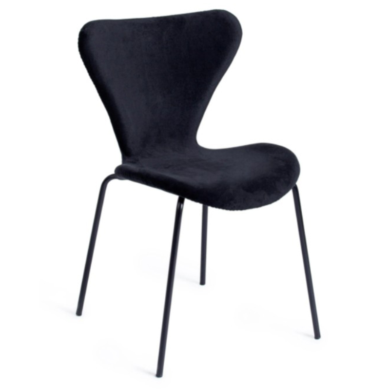 Стул Julissa Black Chair флок Черный Стул Julissa Black Chair флок Черный в Костроме | Loft Concept