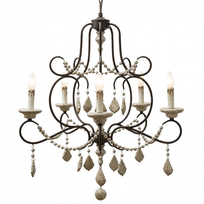 Люстра Wood Myst chandelier Черный Бежевый Люстра Wood Myst chandelier Черный Бежевый в Костроме | Loft Concept