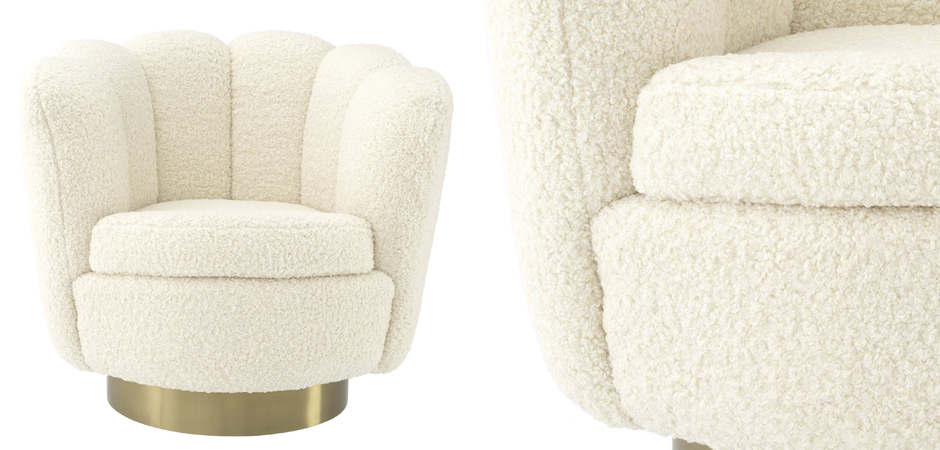 Кресло Eichholtz Swivel Chair Mirage cream Кресло Eichholtz Swivel Chair Mirage cream - Loft-Concept в Костроме