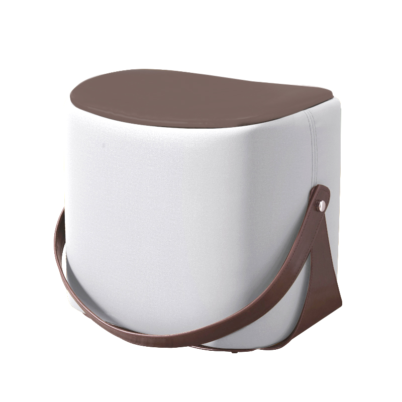 Пуф Langtry Pouf White Коричневый Белый Пуф Langtry Pouf White Коричневый Белый в Костроме | Loft Concept