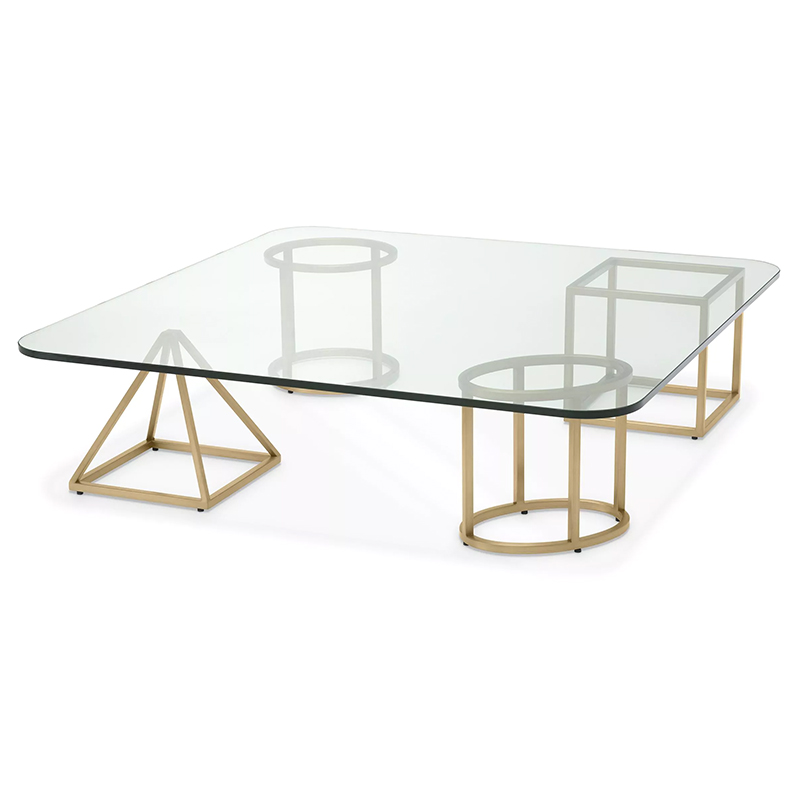 Кофейный стол Eichholtz Coffee Table Speiser Прозрачное Стекло Латунь Кофейный стол Eichholtz Coffee Table Speiser Прозрачное Стекло Латунь в Костроме | Loft Concept