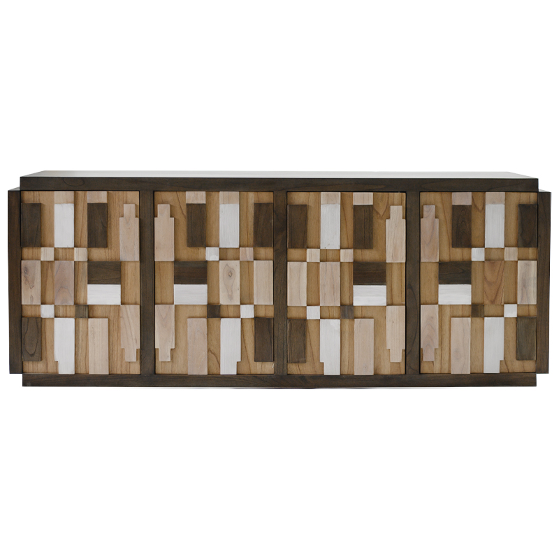 Комод Kelly Wearstler Geometric Коричневый Древесина Белый Комод Kelly Wearstler Geometric Коричневый Древесина Белый в Костроме | Loft Concept