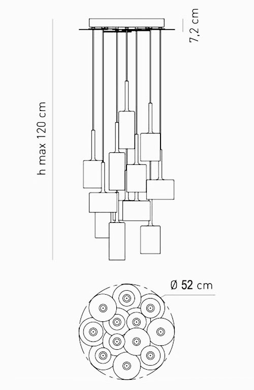 Люстра AXO Light Spillray Suspension Lamp Люстра AXO Light Spillray Suspension Lamp в Костроме