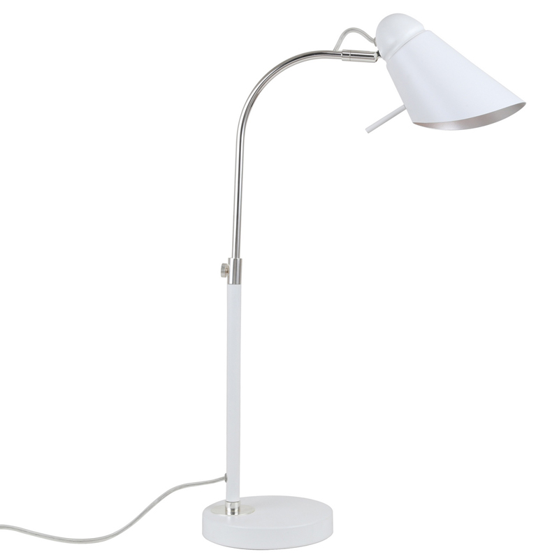 Настольная лампа Silvi Table Lamp Серебряный Белый Настольная лампа Silvi Table Lamp Серебряный Белый в Костроме | Loft Concept