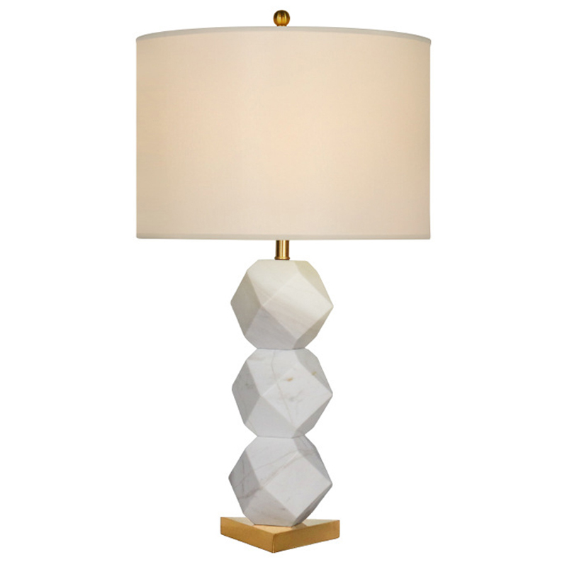 Дизайнерская настольная лампа STEELE LAMP Белый в Костроме | Loft Concept 