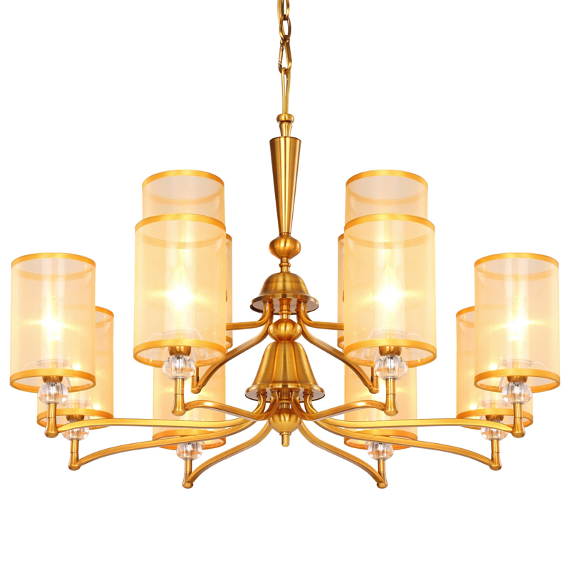 Люстра Boniface Chandelier Double Латунь Золотой Шампань Прозрачный Люстра Boniface Chandelier Double Латунь Золотой Шампань Прозрачный в Костроме | Loft Concept