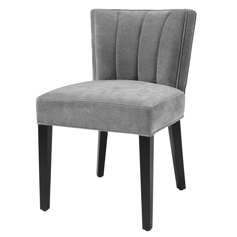 Стул Eichholtz Dining Chair Windhaven Grey Серый Черный Стул Eichholtz Dining Chair Windhaven Grey Серый Черный в Костроме | Loft Concept