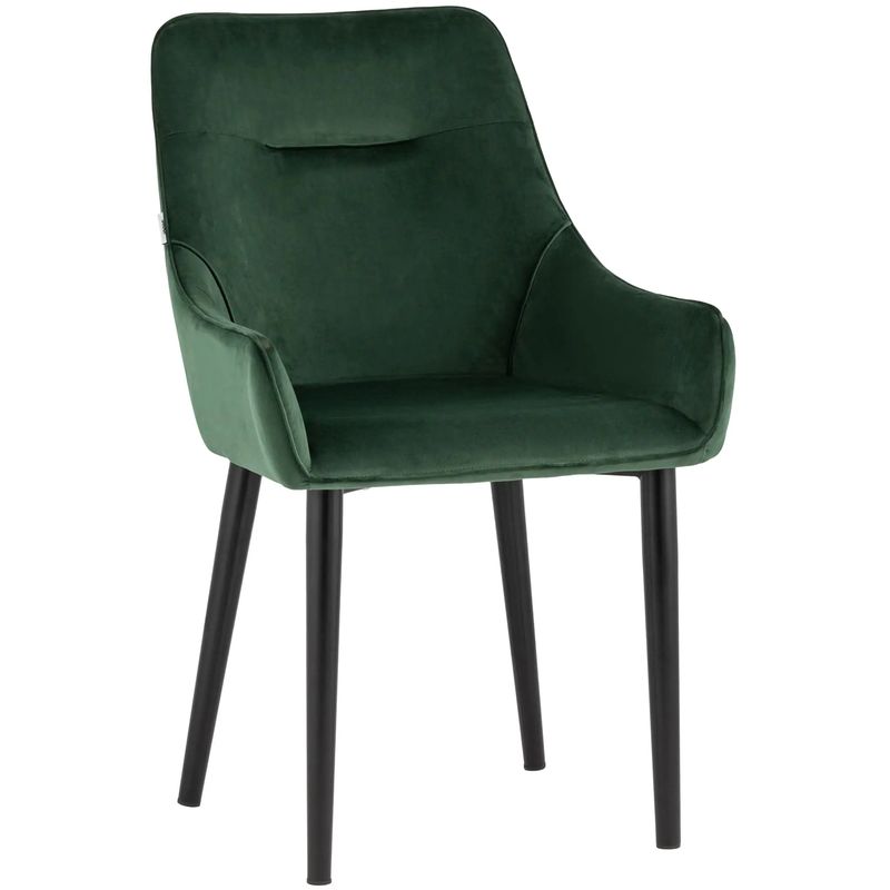 Стул Joan Chair Темно-Зеленый Велюр Зеленый Черный Стул Joan Chair Темно-Зеленый Велюр Зеленый Черный в Костроме | Loft Concept
