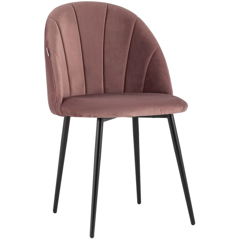 Стул Balsari S Chair Пыльно-Розовый Велюр Розовый пастельный Черный Стул Balsari S Chair Пыльно-Розовый Велюр Розовый пастельный Черный в Костроме | Loft Concept