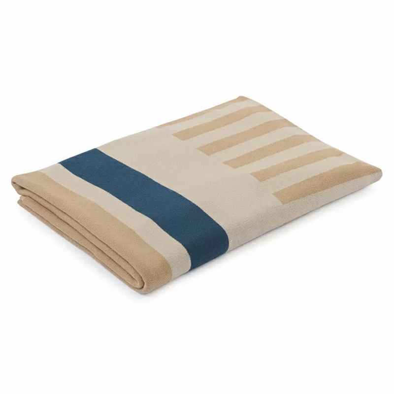 Плед из хлопка с геометрическим рисунком Elan Stripe Мульти Плед из хлопка с геометрическим рисунком Elan Stripe Мульти в Костроме | Loft Concept
