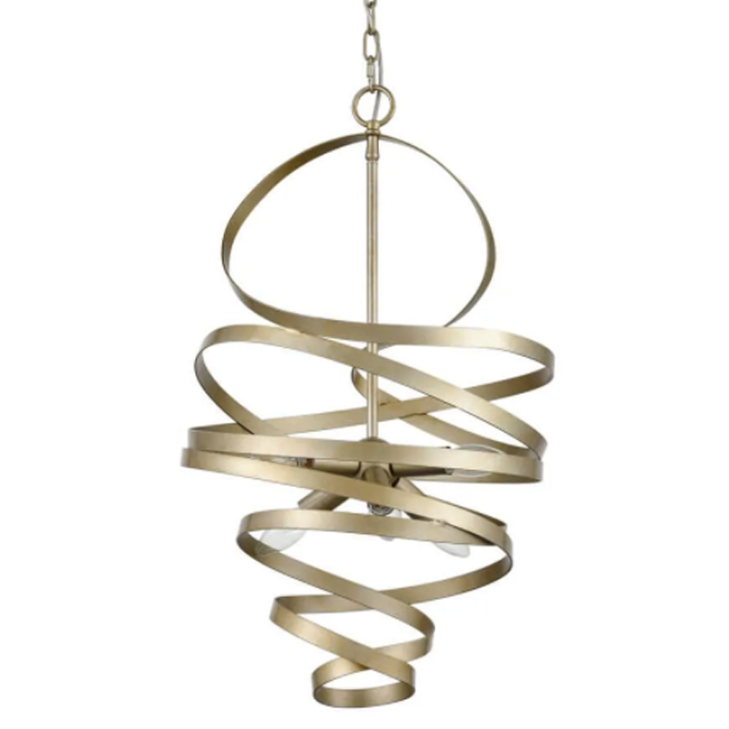 Люстра Metal Curly Ribbon Матовый Шампань Люстра Metal Curly Ribbon Матовый Шампань в Костроме | Loft Concept