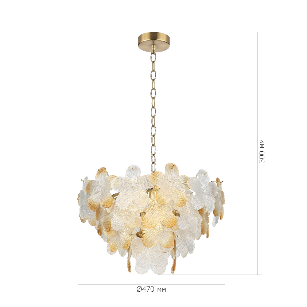 Люстра конусообразная с цветочными мотивами Light Floral Glow в Костроме