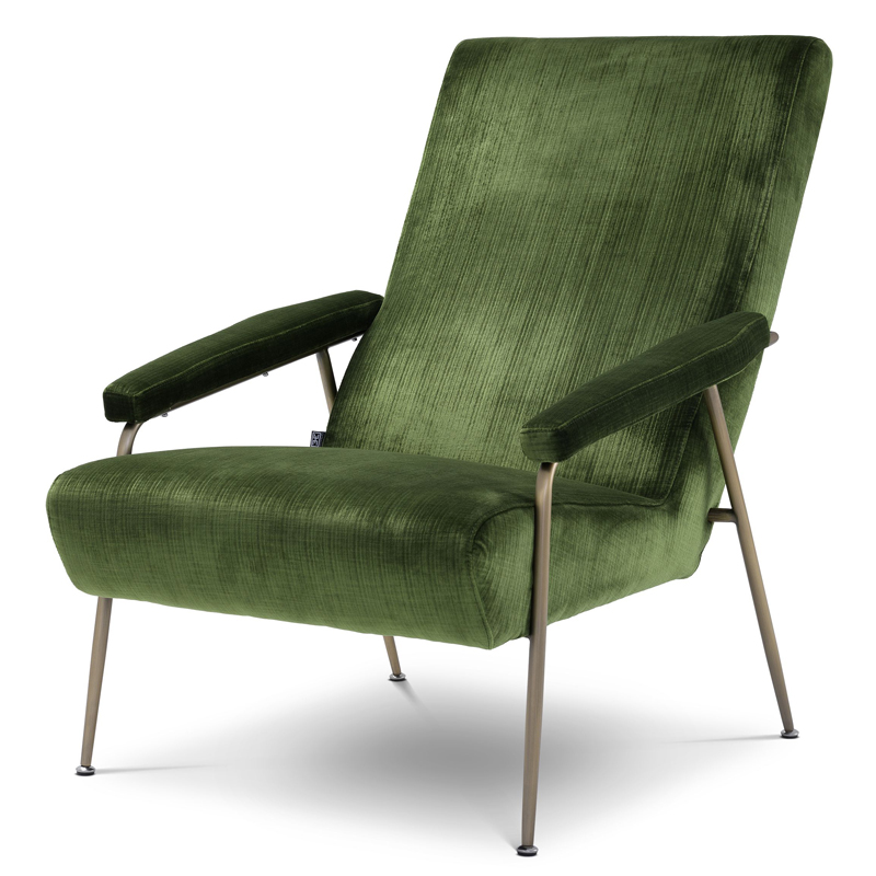Кресло Eichholtz Chair Gio Зеленый Матовая латунь Кресло Eichholtz Chair Gio Зеленый Матовая латунь в Костроме | Loft Concept