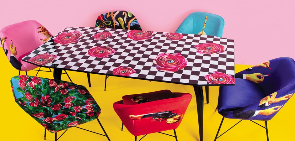 Обеденный стол Seletti Table Roses on check Обеденный стол Seletti Table Roses on check - Loft-Concept в Костроме