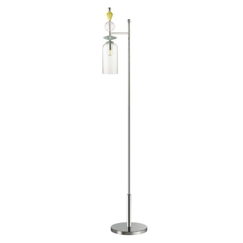 Торшер Iris Glass Floor lamp Candy chrome Прозрачный (Transparent) Розовый пастельный Зеленый Хром Торшер Iris Glass Floor lamp Candy chrome Прозрачный (Transparent) Розовый пастельный Зеленый Хром в Костроме | Loft Concept