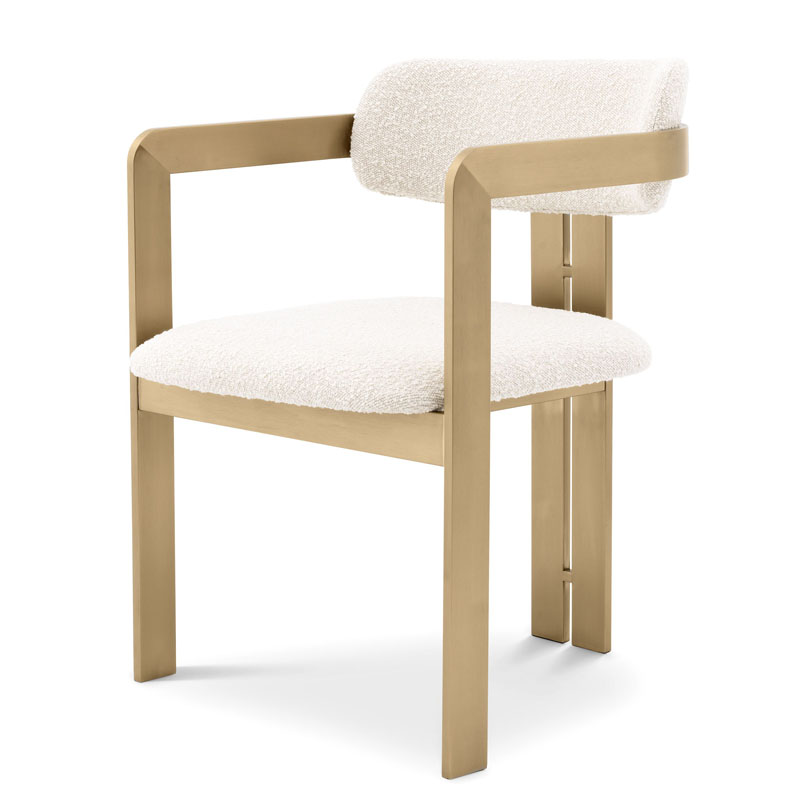 Стул Eichholtz DINING CHAIR DONATO Кремовый Золотой в Костроме | Loft Concept 