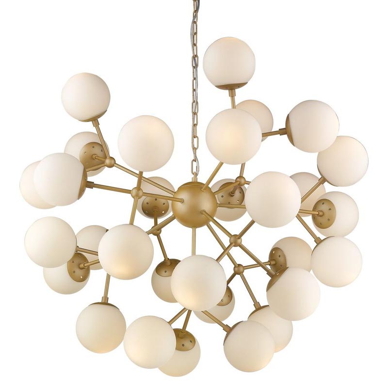 Люстра Berries Chandelier white matt 90 Золотой Белое матовое стекло Люстра Berries Chandelier white matt 90 Золотой Белое матовое стекло в Костроме | Loft Concept