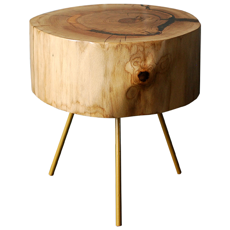 Приставной стол Knapp Industrial Metal Rust Side Table Светлый дуб Золотой Приставной стол Knapp Industrial Metal Rust Side Table Светлый дуб Золотой в Костроме | Loft Concept