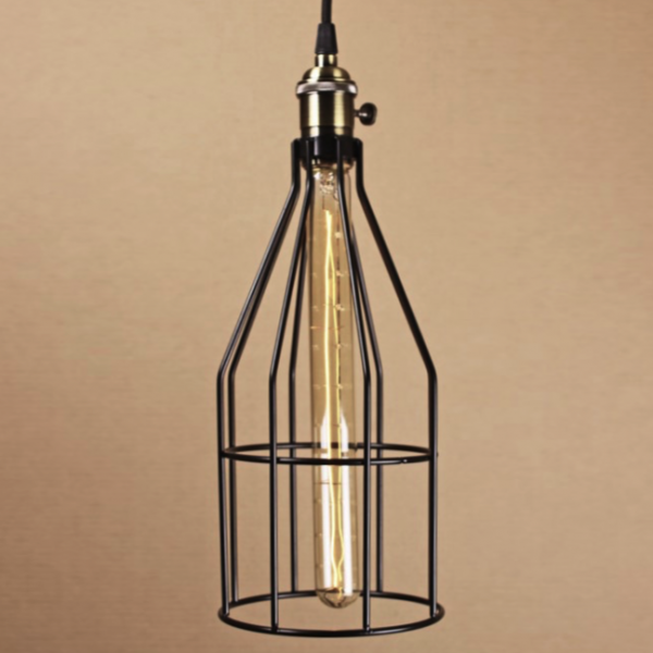 Подвесной светильник Wire Cage Pendant Twix Black Черный Подвесной светильник Wire Cage Pendant Twix Black Черный в Костроме | Loft Concept