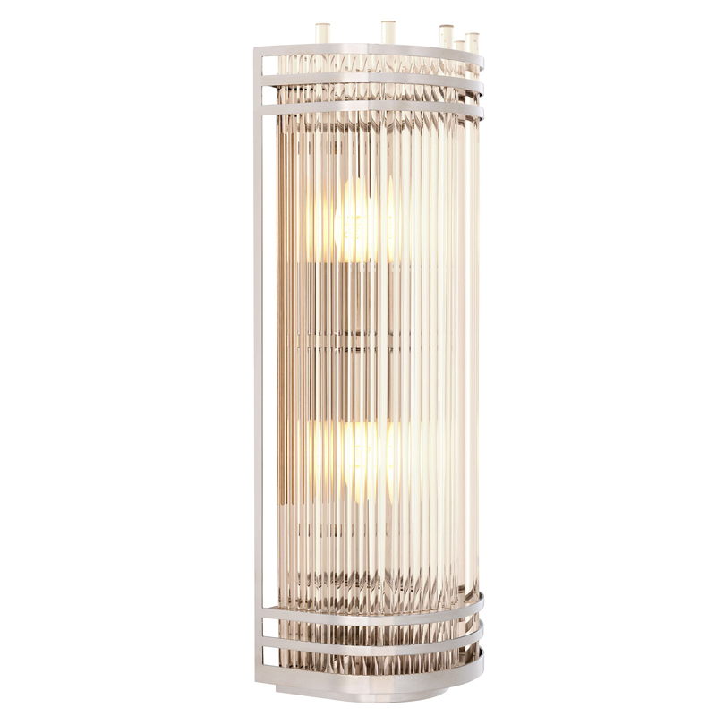Бра Eichholtz Wall Lamp Gulf L Nickel Никель Прозрачный Бра Eichholtz Wall Lamp Gulf L Nickel Никель Прозрачный в Костроме | Loft Concept