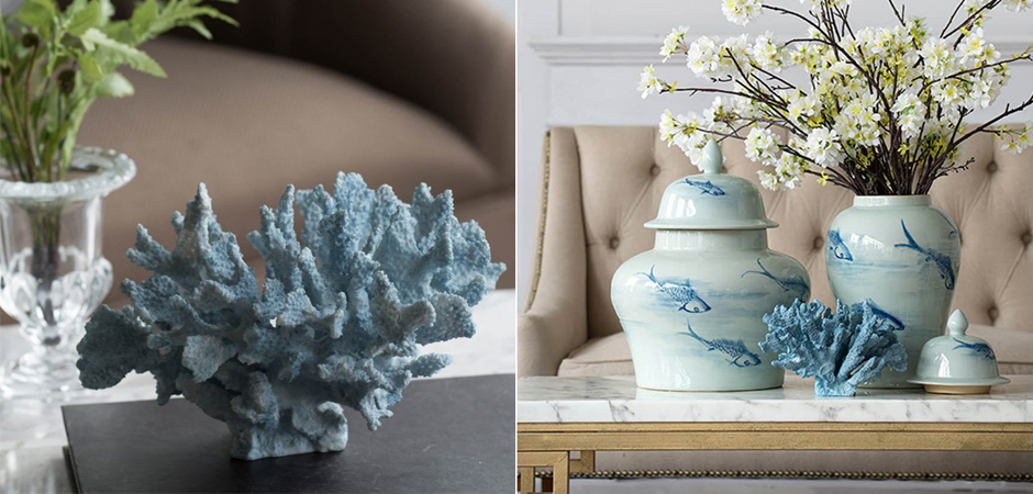 Статуэтка Coral Decor светло-голубой коралл Статуэтка Coral Decor светло-голубой коралл - Loft-Concept в Костроме
